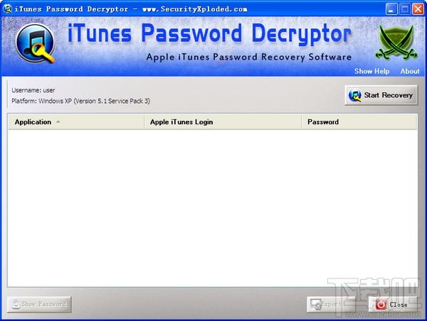 iTunes密码找回工具(iTunesPasswordDecryptor) 绿色免费版,iTunes密码找回工具(iTunesPasswordDecryptor